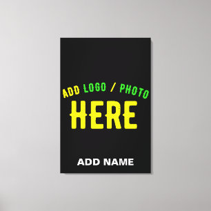 IMPRESSÃO EM TELA ESTILOSO MODERNO PERSONALIZÁVEL PRETO VERIFICADO C