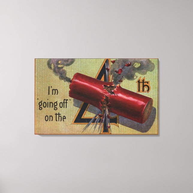 Impressão Em Tela Estou indo no quarto nº 2 (Frente)