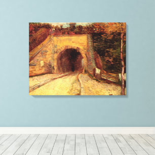 Impressão Em Tela Estrada com Viaduto de Subpassagem por Vincent van