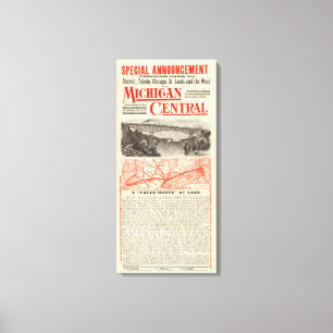 Impressão Em Tela Estrada de ferro da central de Michigan