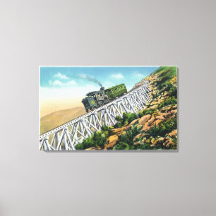 Impressão Em Tela Estrada de ferro de roda denteada do Mt