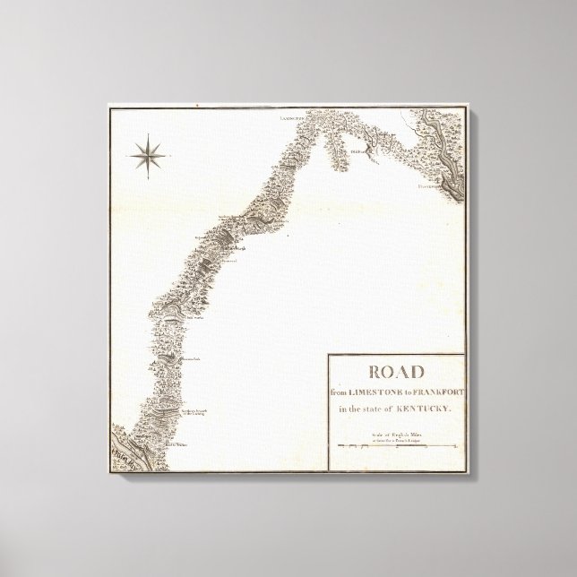 Impressão Em Tela Estrada de Limestone a Frankfort (Frente)