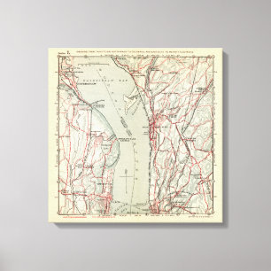 Impressão Em Tela Estradas da bicicleta em New York e em connecticut