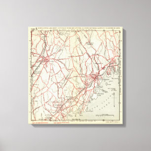 Impressão Em Tela Estradas da bicicleta em New York e em connecticut