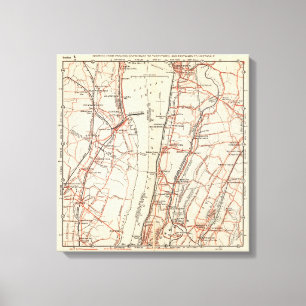 Impressão Em Tela Estradas da bicicleta em New York e em connecticut