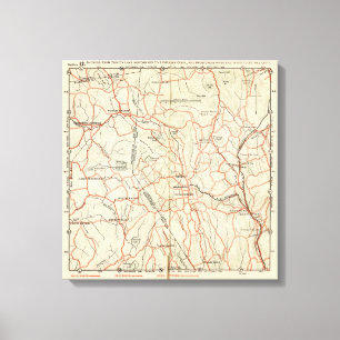 Impressão Em Tela Estradas da bicicleta em New York e em connecticut