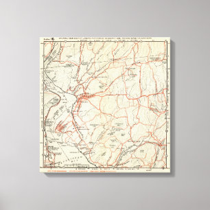 Impressão Em Tela Estradas da bicicleta em New York e em connecticut