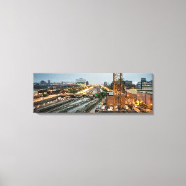 Impressão Em Tela Estradas de Chicago Convergentes Panorâmicas