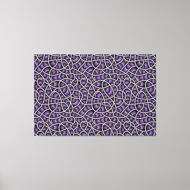 Impressão Em Tela Estranho Zen Stretch Imprime Abstrato roxo (Frente)