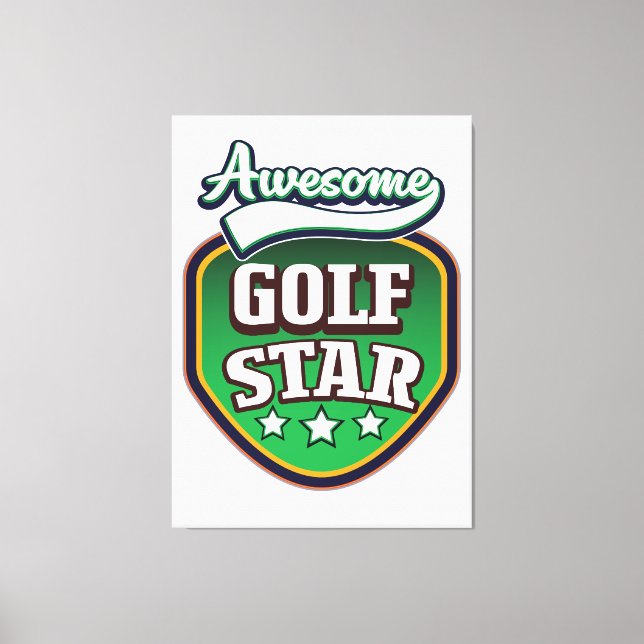 Impressão Em Tela Estrela de Golfe Incrível  (Frente)
