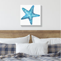 Estrela-do-mar Azul Aquarela Náutica