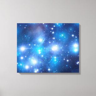 Impressão Em Tela Estrelas do Universo Azul + suas ideias