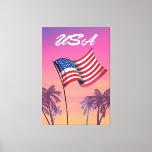 Impressão Em Tela Estrelas e faixas dos EUA