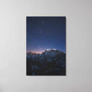 Impressão Em Tela Estrelas e montanhas de neve