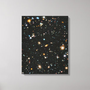 Impressão Em Tela Estrelas no Espaço - Campo Ultra Profundo do Hubbl