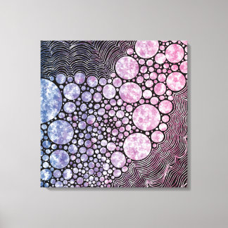 Impressão Em Tela Estrelas ou círculos desenho abstrato