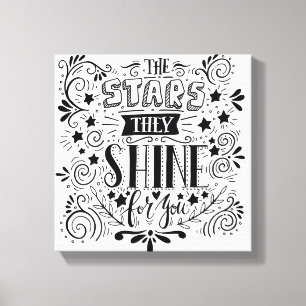 Impressão Em Tela Estrelas que brilham para você