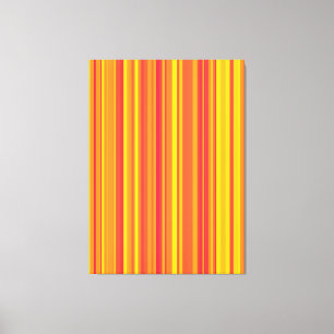 Impressão Em Tela Estrias Amarelas Vermelhas Laranja