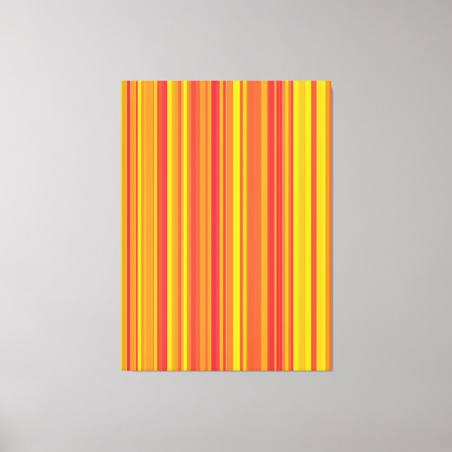 Impressão Em Tela Estrias Amarelas Vermelhas Laranja (Frente)