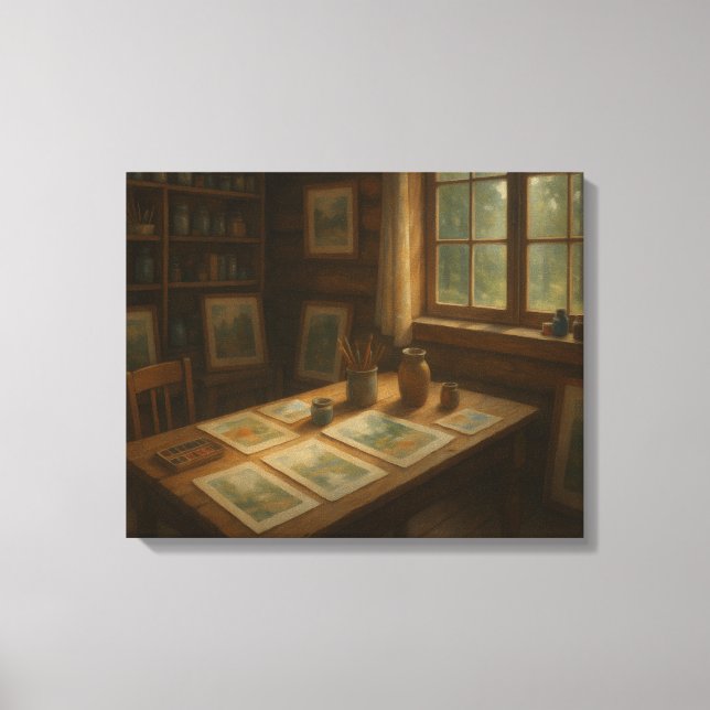 Impressão Em Tela Estúdio de Arte de um Aquecedor (Frente)