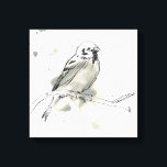 Impressão Em Tela Estudo de aves gesturais<br><div class="desc">Este impressão apresenta um desenho de um pássaro poleirado | Até June Erica Vess</div>