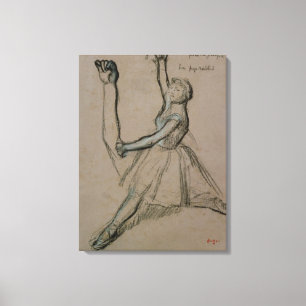 Impressão Em Tela Estudo de Edgar Degas   de um dançarino