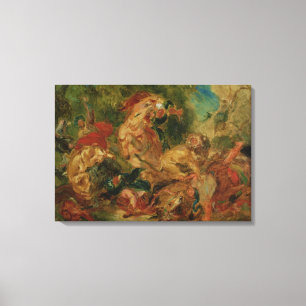 Impressão Em Tela Estudo para a caça do leão, 1854