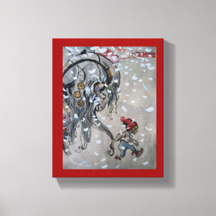 Impressão Em Tela Estudo para Julbacken (cabra) de Yule 1911