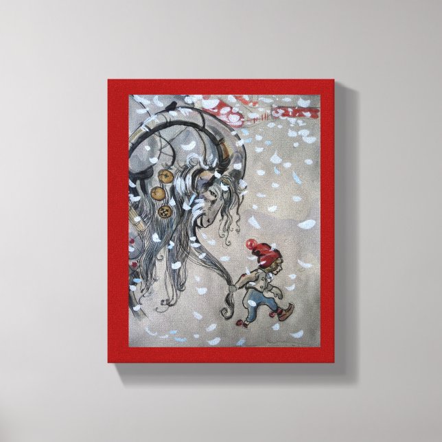 Impressão Em Tela Estudo para Julbacken (Yule Goat) 1911 (Frente)