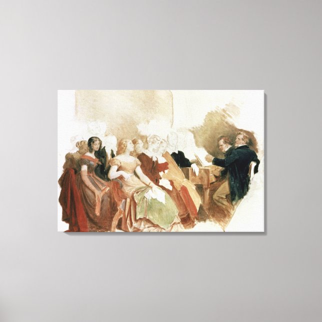 Impressão Em Tela Estudo para uma noite no Baron von Spaun (Frente)