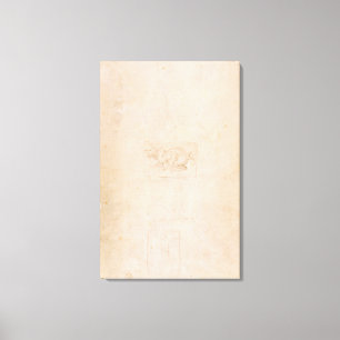 Impressão Em Tela Estudo W.54 de um dragão