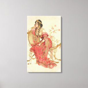 Impressão Em Tela Estudos do encanto do vintage - senhora Sitting