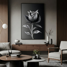 Impressão Em Tela Eternal Silver Rose