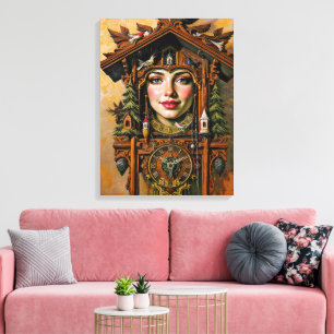 Impressão Em Tela "Eterno Muse" - Um Retrato Cuckoo Clock