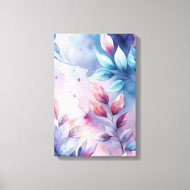 Impressão Em Tela Ethereal Foliage: Pastel Whisper Print (Frente)