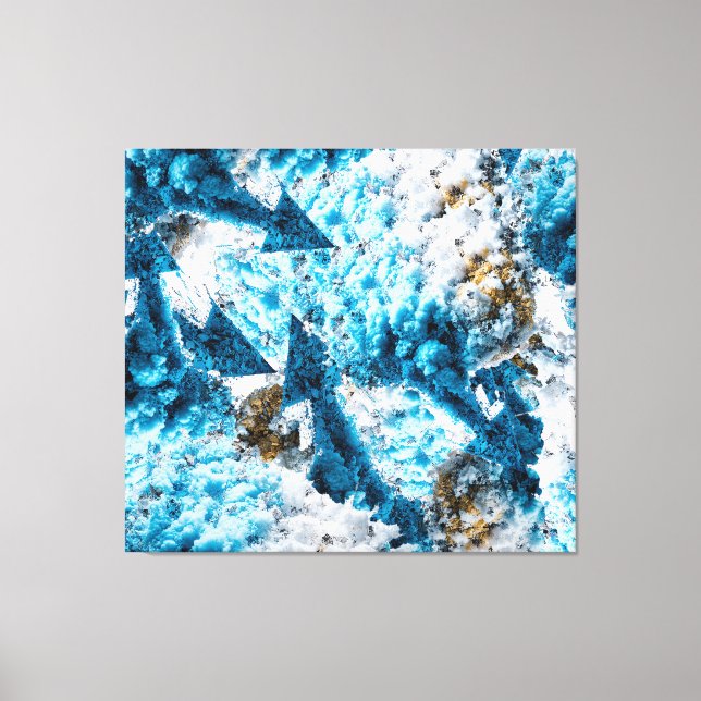 Impressão Em Tela Ethereal Velocity: Geometric Cloud & Arrow Fusion (Frente)