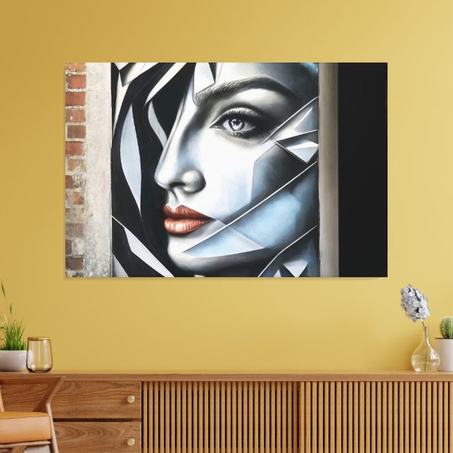 Impressão Em Tela Ethereal Visage (Insitu(Sala de estar))