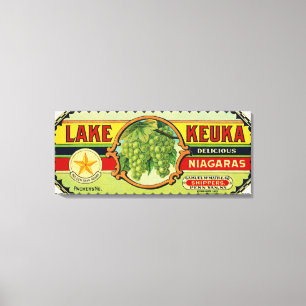 Impressão Em Tela Etiqueta 2 das uvas de Keuka Niagara do lago