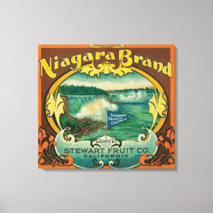 Impressão Em Tela Etiqueta alaranjada de Niagra