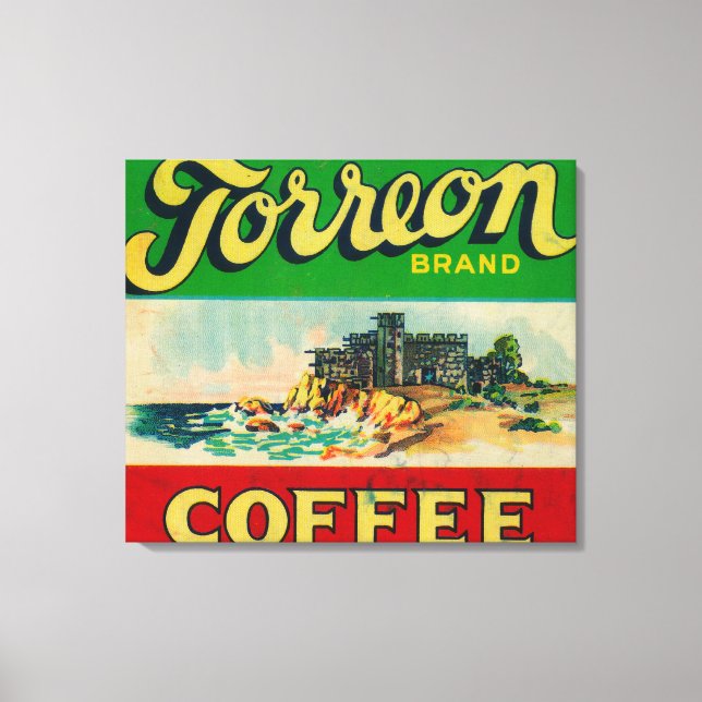 Impressão Em Tela Etiqueta de Café Torreon (Frente)