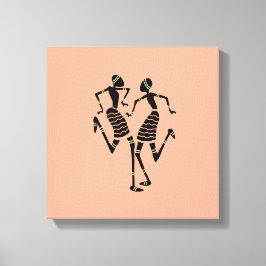 Impressão Em Tela Étnica, Arte Africana Queniana, dança do Carnaval