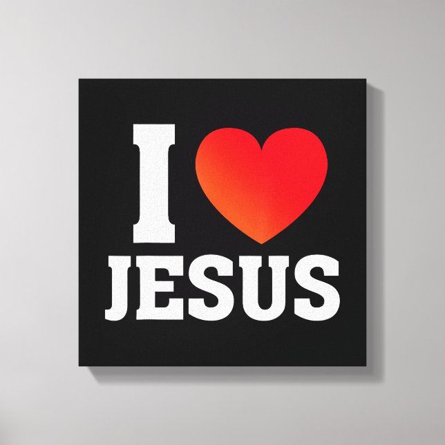 Impressão Em Tela Eu Amo Jesus (Frente)