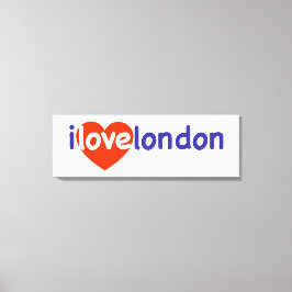 Impressão Em Tela Eu amo Londres