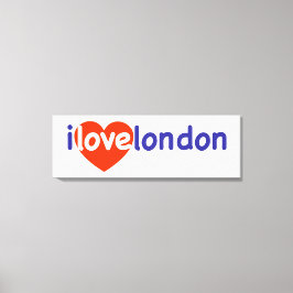 Impressão Em Tela Eu amo Londres