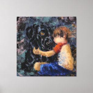 Impressão Em Tela Eu Amo Meu Pet - Abstrato Art Modern Style Paintin