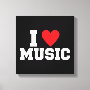 Impressão Em Tela Eu amo o Music Lover