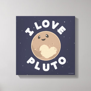 Impressão Em Tela Eu amo Pluto