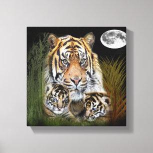 Impressão Em Tela Eu amo Tigers