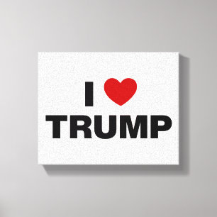 Impressão Em Tela Eu Amo Trump
