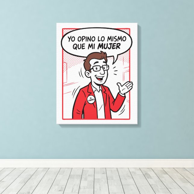 Impressão Em Tela Eu concordo (Insitu(piso de madeira))